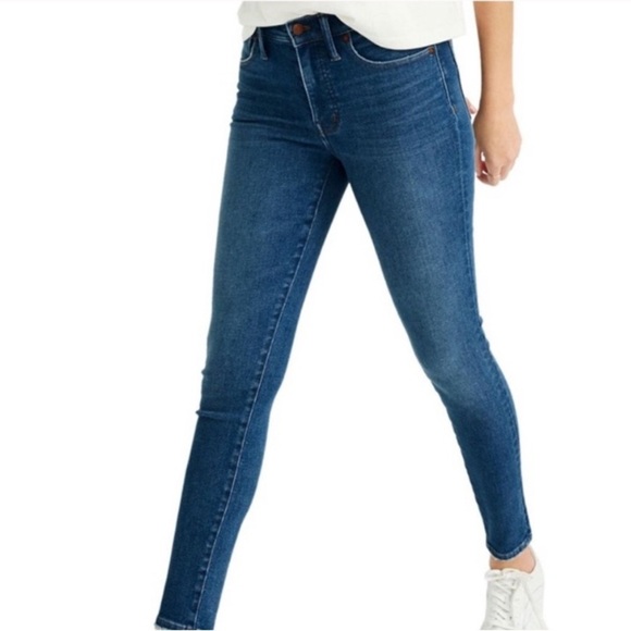 Madewell 9" Mid-Rise Skinny Jeans Medium Wash- 25- NWT - Picture 1 of 15